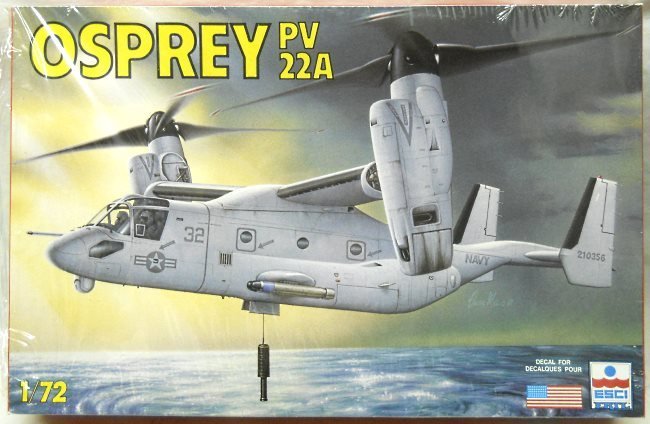 ESCI 1/72 PV-22A Osprey US Navy  - ASW Patrol Version, 9084 plastic model kit